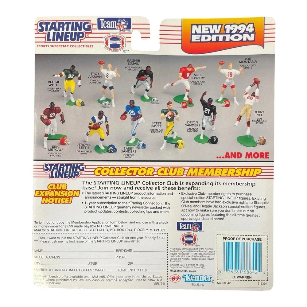 Chris Warren Starting Lineup 1994 Edition Figure Seattle Seahawks‎